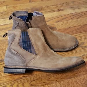 Sketchers Light Brown and Blue Boots